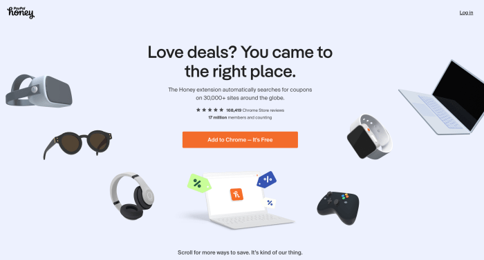 Honey landing page