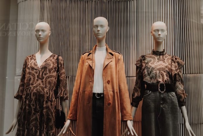 expensive clothes put up on mannequin